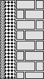 Beispielfassade 5 (80 % massive Außenwand und 20 % Fenster)